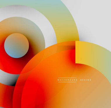 Soyut renkli çemberler, katmanlar dinamik görsel efektler yaratır. Modern tasarım elementleri, gradyanlar, pürüzsüz geçişler.