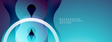 Soyut gradyan şekiller modern arkaplan yaratır. Mavi, mor renkler düzgün bir şekilde harmanlanarak dinamik bir bileşim oluşturuyor. Minimalist tasarım.