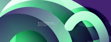 Soyut sıvı şekilleri kesişir. Gradyan renkler dinamik bileşim yaratır. Arkaplan ve sunumlar için modern tasarım ögesi.