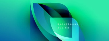 Soyut sıvı şekilleri, canlı turkuaz, deniz mavisi eğimleri. Modern tasarım ögesi, dinamik bileşim, metin okuma arkaplan tasarımı.