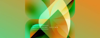 Soyut akışkan şekiller harmanlanarak, canlı bir arkaplan oluşturur. Yeşil, sarı, turuncu renkler kompozisyona hakim. Modern tasarım ögesi.