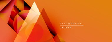 Soyut geometrik şekiller, turuncu renkler tasarımda baskın. Modern kompozisyon dinamik görsel ilgi yaratır. Arkaplan gradyan etkisi.