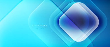 Soyut mavi katmanlar dinamik bileşim yaratır. Derinlik ve modern tasarım öğeleri göz alıcı bir çekicilik sunar..