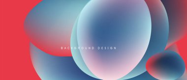 Soyut sıvı şekilleri örtüşür ve canlı renk değişimleri yaratır. Kırmızı, mavi, pembe renkler kusursuz bir şekilde harmanlanır. Modern tasarım ögesi.