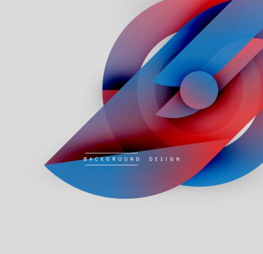 Soyut tasarım dalgalı şekiller, canlı mavi, kırmızı renkler içerir. Minimalist kompozisyon dinamik görsel etki yaratır. Yumuşak gradyanlar modern estetik sunar.