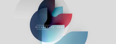 Soyut şekiller örtüşüyor, canlı renk değişimleri yaratıyor. Modern tasarım elementleri teknoloji, yenilik, akıcılık öneriyor. Işık arkaplanı görsel etkiyi arttırır.