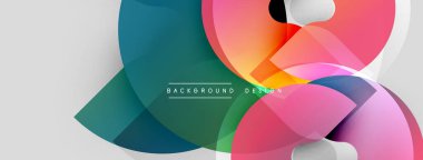 Soyut sıvı şekilleri örtüşür ve canlı renk değişimleri yaratır. Modern tasarım elementleri dinamik hareketi, pürüzsüz geçişleri önerir.