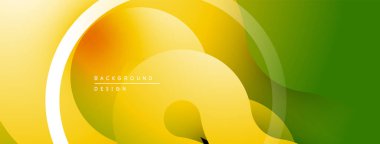 Soyut sıvı şekilleri, canlı sarı, turuncu, yeşil gradyanlar. Modern tasarım ögesi, pürüzsüz geçişler, dinamik bileşim.