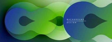 Soyut sıvı şekilleri, canlı yeşil mavi gradyan. Modern tasarım, pürüzsüz geçişler, dinamik kompozisyon. Minimalist estetik, arkaplan dokusu.