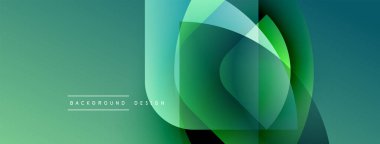 Soyut yeşil katmanlar dinamik görsel efekt yaratır. Modern tasarım elementleri derinlik, akış ve yenilik öneriyor. Basit metin arkaplan tasarımı okur.
