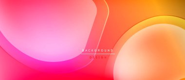Soyut sıvı şekilleri canlı pembeler, portakallar, sarılar harmanlıyor. Pürüzsüz gradyanlar dinamik arka plan tasarımı yaratır. Modern, zarif estetik..