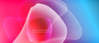 Soyut, enerjik bir arkaplan. Akan şekiller pembe, mor, mavi renkleri harmanlıyor. Dijital projeler için modern tasarım ögesi.