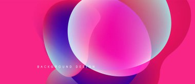 Soyut sıvı şekilleri, canlı pembeler, maviler dinamik arkaplan oluşturur. Modern tasarım, gradyanlar görsel ilgi sunar.