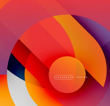 Soyut enerjik tasarım. Dairesel şekiller sıcak renkleri harmanlayarak dinamik görsel efekt yaratır. Modern estetik, uygun arka planlar.