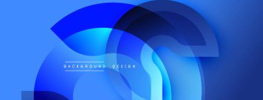 Soyut mavi şekiller dinamik sıvı tasarımı oluşturur. Renkler derinliği gösteriyor, modern estetiği. Mevcut en küçük metin.