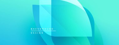 Soyut mavi arkaplan. Üst üste binen şekiller dinamik görsel efekt yaratır. Dijital projeler için modern tasarım.