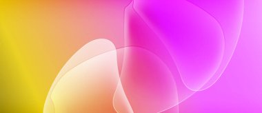 Soyut gradyanlar sarı, turuncu ve pembe renkleri harmanlarlar. Yumuşak şekiller ışık saçan görsel efektler yaratır. Modern tasarım, canlı renkler.