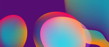 Soyut renkli şekiller örtüşüyor, canlı gradyanlar yaratıyor. Pürüzsüz geçişler akıcılık, derinlik ve modern tasarım estetiğini akla getiriyor..