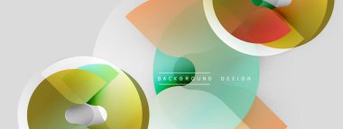 Soyut geometrik şekiller, canlı renkler, pürüzsüz eğimler. Modern tasarım elementleri dinamik görsel bileşim oluşturur.