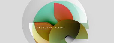 Soyut geometrik şekiller çakışıyor. Renkler arasında deniz mavisi, kırmızı, altın, yeşil var. Arkaplan ve sunumlar için modern tasarım ögesi.