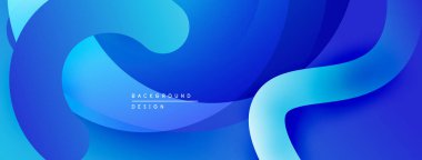 Soyut mavi dalgalar, pürüzsüz eğimler dinamik akış şekilleri yaratır. Modern tasarım, sunumlar için mükemmel arkaplan.
