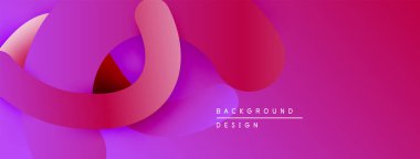 Soyut sıvı şekiller, canlı pembeler, mor harmanlanmış. Modern tasarım, pürüzsüz eğimler dinamik kompozisyon yaratır. Arkaplan dokusu görünür.