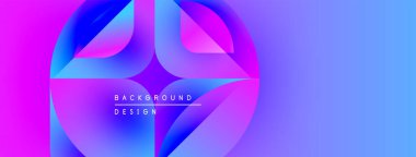 Soyut enerjik tasarım. Sıvı şekiller pembe, mavi renkleri harmanlıyor. Modern arkaplan dijital projeler ve sunumlar için mükemmel.