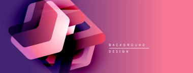 Soyut geometrik şekiller, canlı mor gradyan. Modern tasarım öğesi, arka planlar ve sunumlar için uygun. Temiz, dinamik bileşim.
