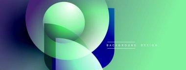 Soyut sıvı şekilleri örtüşür ve canlı bir değişim etkisi yaratır. Mavi, yeşil renkler tasarıma hakim. Modern estetik.