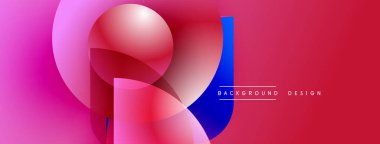 Soyut pembe, mavi gradyanlar dinamik şekiller yaratır. Modern tasarım unsurları akıcılık, yenilik, görsel cazibe öneriyor. Arkaplan özellikleri metin etiketleri.