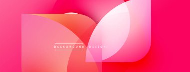 Soyut pembe gradyan katmanları dinamik bileşim oluşturur. Modern tasarım öğeleri akıcılık, enerji, görsel cazibe.