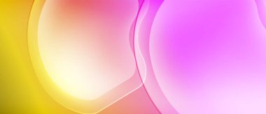 Soyut arkaplan pürüzsüz renk eğimlerine sahiptir. Turuncu, pembe ve mor renklerde sarı geçişler. Yumuşak şekiller akışkan görsel efektler yaratır.