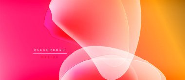 Soyut eğim arkaplanı. Üst üste binen şekiller yumuşak, akışkan görsel efektler yaratır. Sıcak renkler kompozisyona hakim. Minimalist tasarım.