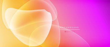 Soyut eğim arkaplanı. Yumuşak şekiller turuncu, sarı ve pembe renkleri harmanlıyor. Dijital projeler için modern tasarım ögesi.