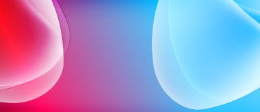 Soyut sıvı şekilleri canlı pembe, mor ve mavi renkleri harmanlar. Pürüzsüz gradyanlar dinamik görsel etki yaratır. Minimalist tasarım.