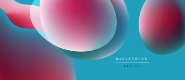 Soyut sıvı şekiller, canlı renklerin karışımı. Kırmızı, mor, turkuaz dinamik arkaplan tasarımı yaratır. Yumuşak eğimler, modern estetik.