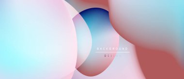 Soyut sıvı şekiller harmanlanır. Yumuşak pastel renkler modern arkaplan tasarımı yaratır. Gradyan renkler görsel derinlik sunar.