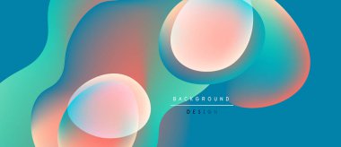 Soyut sıvı şekiller, canlı renklerin karışımı. Gradyan arkaplan modern tasarım, pürüzsüz geçişler, görsel uyum yaratır.