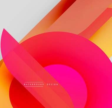 Soyut canlı katmanlar dinamik bileşim yaratır. Renkler karışır, şekiller oluşur, modern tasarım elementleri.