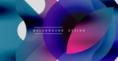 Soyut sıvı şekiller, canlı renklerin karışımı. Modern tasarım elementleri dinamik arkaplan yaratır. Yumuşak eğimler, çakışan biçimler.