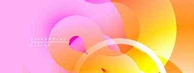 Soyut sıvı şekiller, canlı pembeler, portakallar, sarı karışımlar. Modern tasarım, pürüzsüz gradyanlar dinamik bileşim oluşturur.