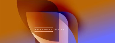 Soyut sıvı şekilleri turuncu, mor ve mavi renkleri harmanlıyor. Arka planlar, sunumlar, grafikler için modern tasarım öğesi. Minimalist estetik.