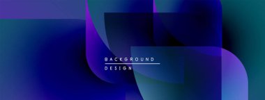 Soyut mavi gradyanlar çakışıyor, dinamik görsel etki yaratıyor. Metin arka plan tasarımı okur. Modern, şık bir sunum.