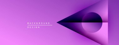 Soyut mor tasarım geometrik şekiller, gradyanlar, ışık efektleri içerir. Sunumlar ve grafikler için modern arkaplan uygun.