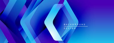 Soyut geometrik katmanlar dinamik mavi gradyan etkisi yaratır. Modern tasarım arka planlar ve sunumlar için uygundur. Canlı renkler, pürüzsüz geçişler.