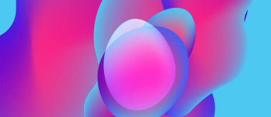 Soyut sıvı şekiller, canlı pembeler, maviler harmanlanır. Yumuşak eğimler dinamik bileşimler oluşturur, modern estetik. Pürüzsüz geçişler hareketi ve enerjiyi akla getiriyor.