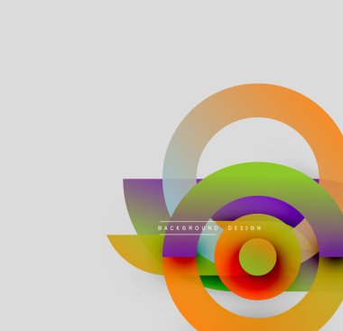 Soyut renkli daireler çakışıyor, dinamik görsel efekt yaratıyor. Gradyan renkler harmanlanır, modern arkaplan tasarımı oluşturulur.