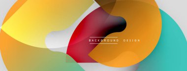 Soyut sıvı şekilleri örtüşür ve canlı renk değişimleri yaratır. Modern tasarım elementleri dinamik hareketi, pürüzsüz geçişleri önerir.