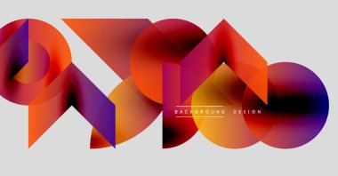 Soyut şekiller örtüşüyor, canlı renk değişimleri yaratıyor. Pürüzsüz geçişleri olan modern tasarım, arka planlar için ideal.