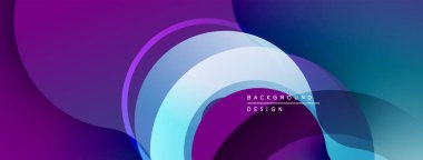 Soyut akış katmanları, canlı mor, mavi renkler. Modern tasarım, pürüzsüz gradyanlar dinamik görsel efekt yaratır.